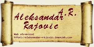 Aleksandar Rajović vizit kartica